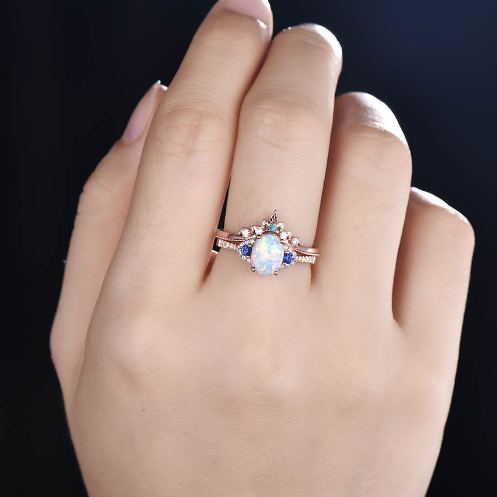 opal engagement ring set 3