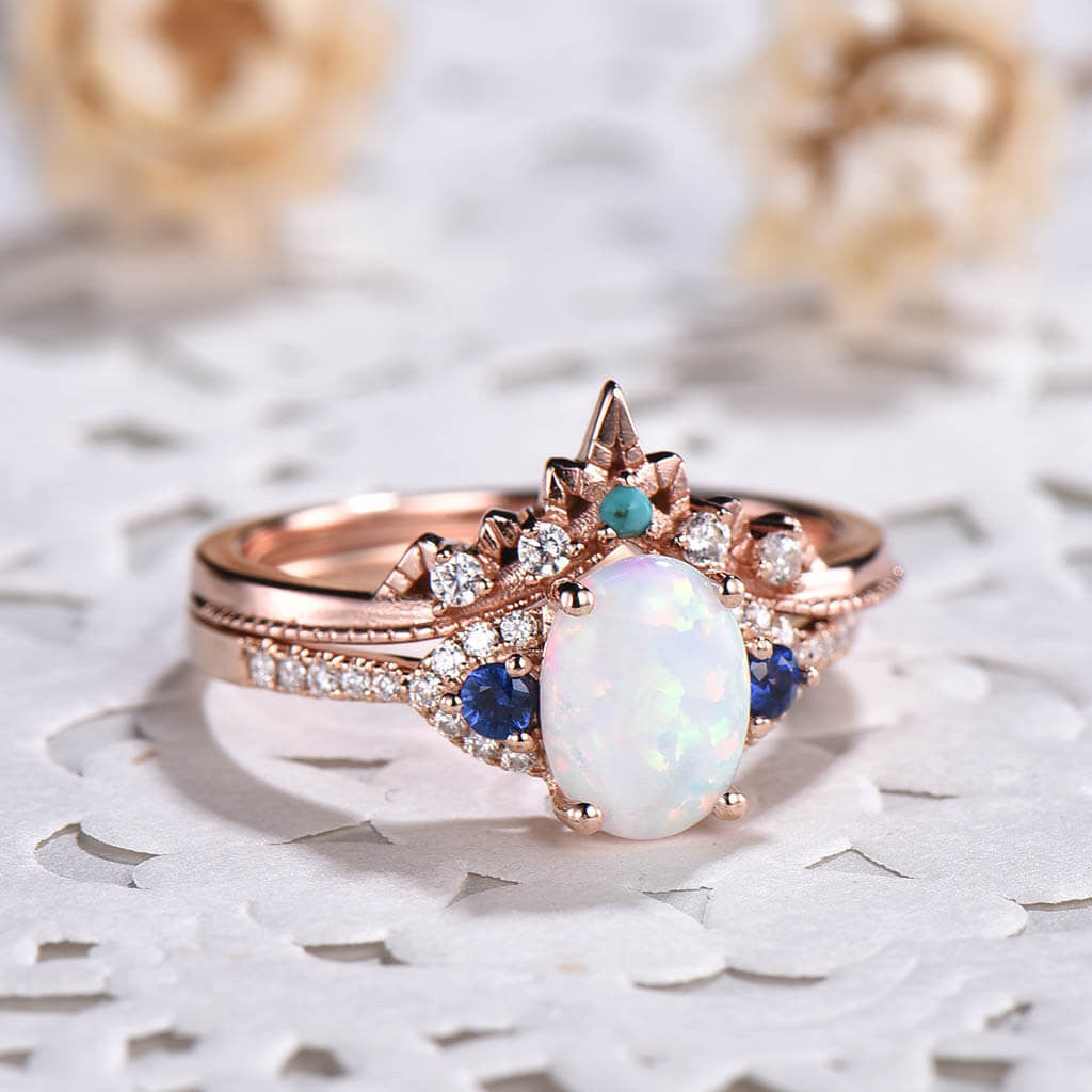 opal engagement ring set 2