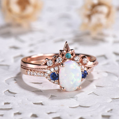 opal engagement ring set 2