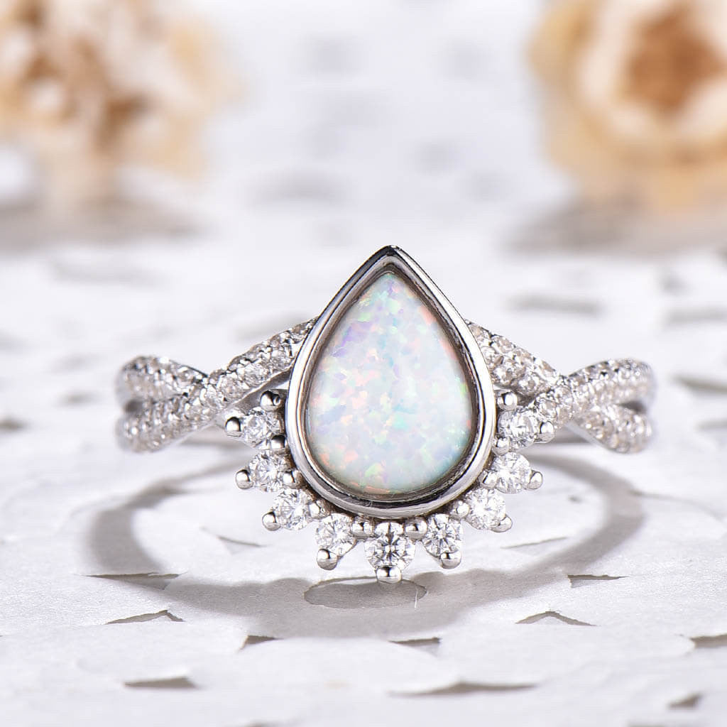 infinity opal engagement ring 0