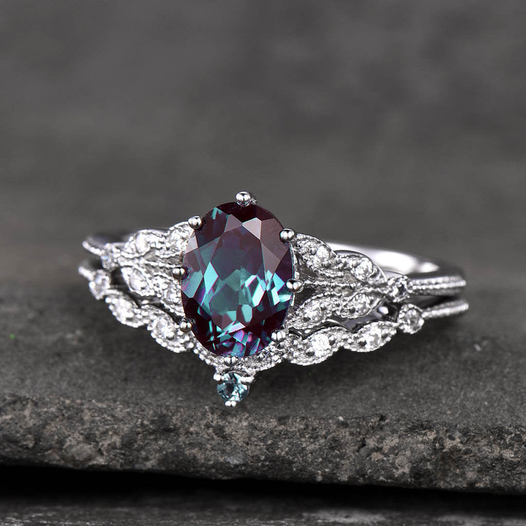 Antique Russian Alexandrite Jewelry-BBBGEM Real Alexandrite Ring