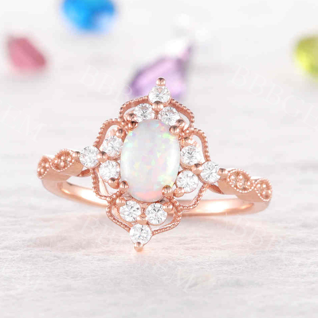 Opal Engagement Ring 1