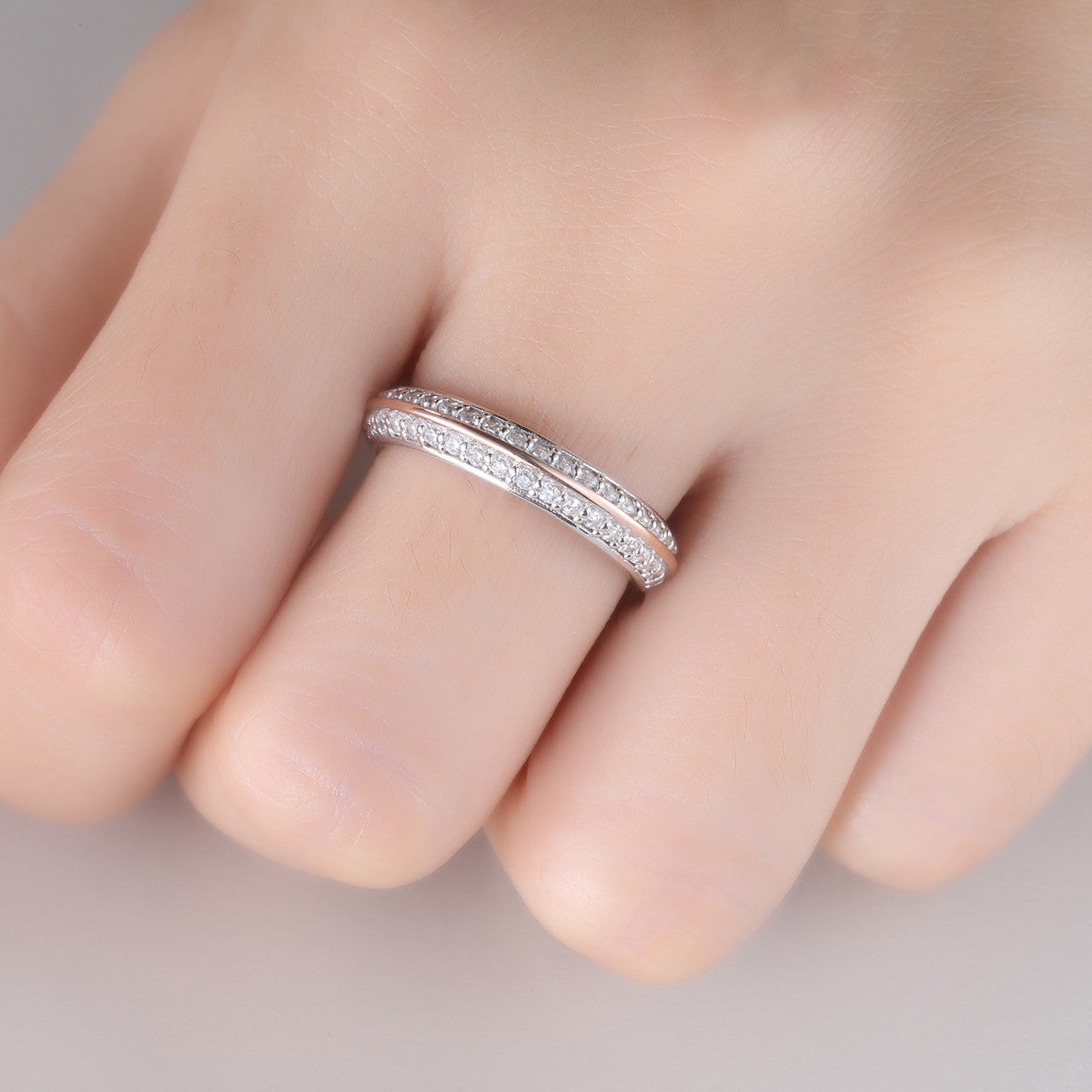 Moissanite Wedding Band Full Eternity Wedding Ring Stacking Ring