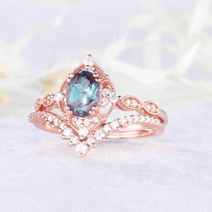 Alexandrite promise rings