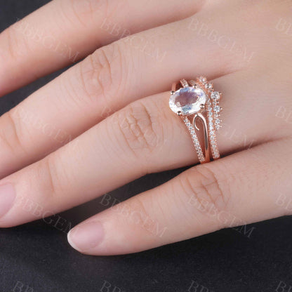 Real Moonstone Ring-BBBGEM Moonstone Ring