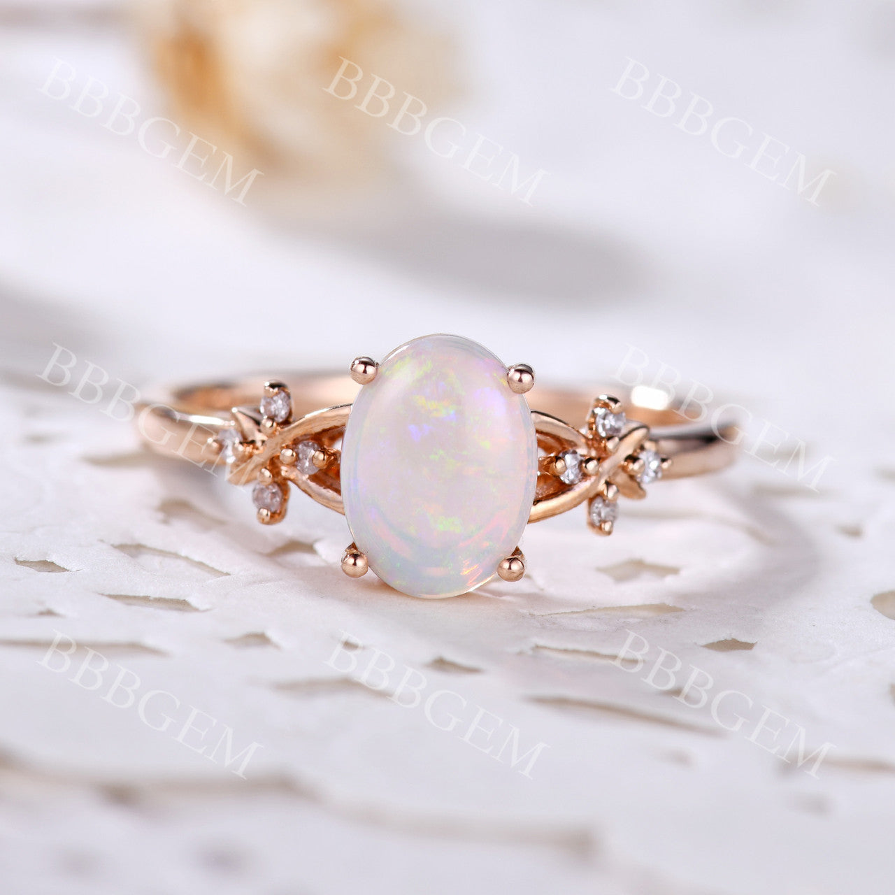 Opal Engagement Rings-BBBGEM Opal Engagement Rings