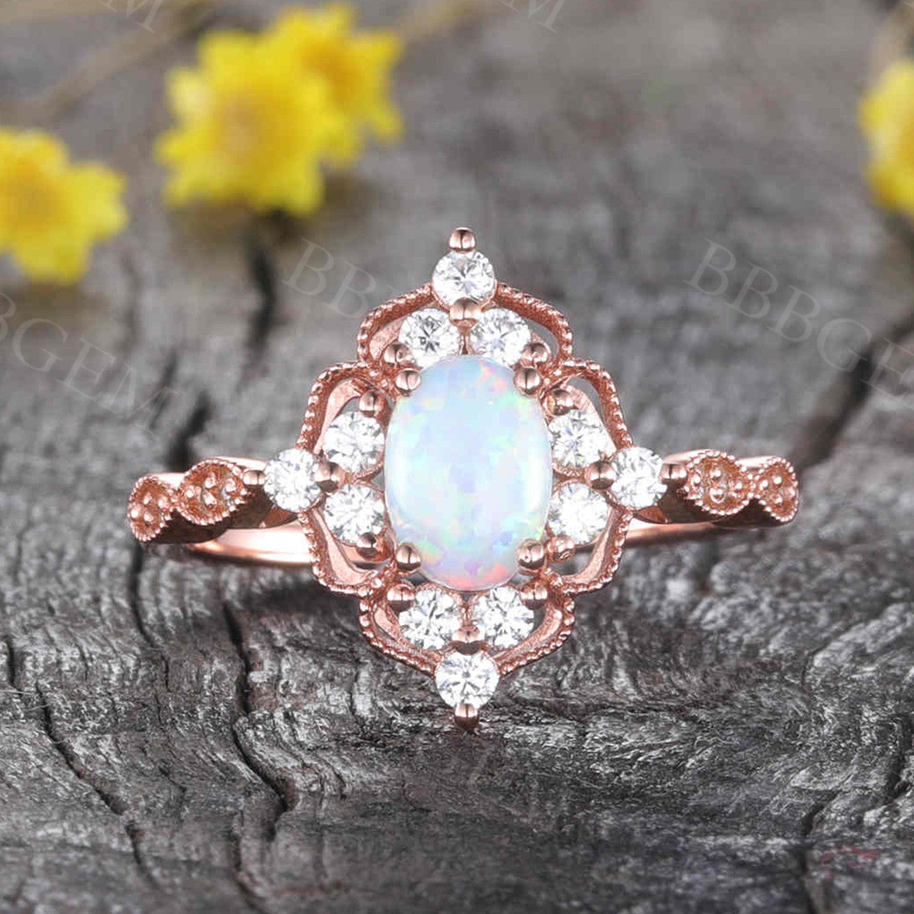 Opal Engagement Ring 10