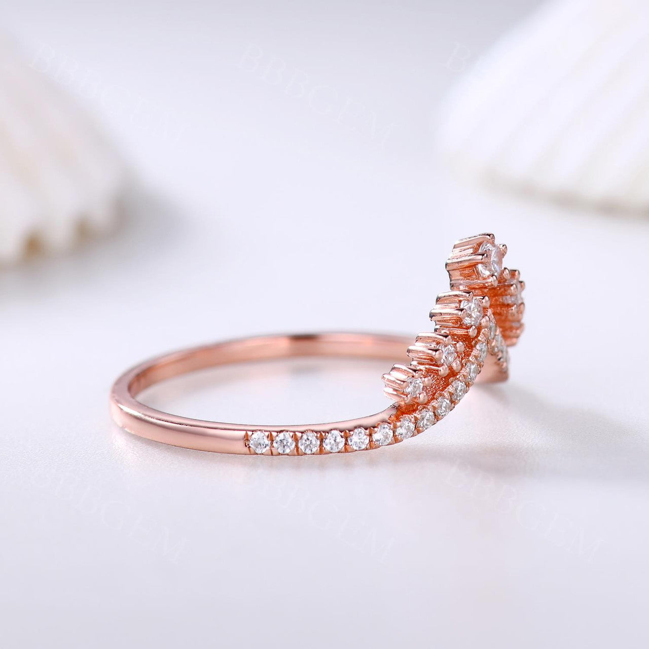 Rose Gold Moissanite Ring-BBBGEM Moissanite Rings