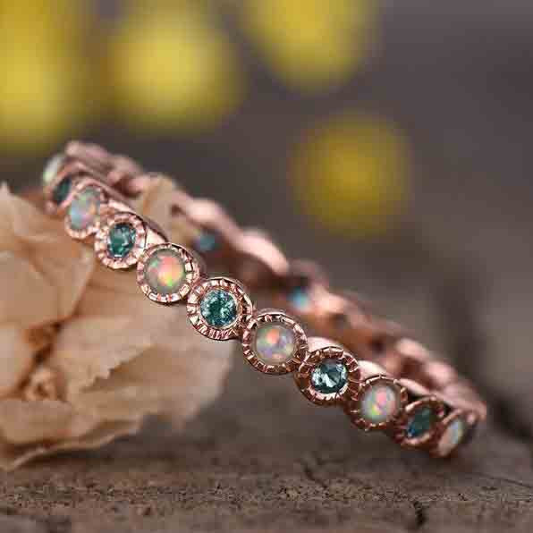 full eternity alexandrite and opal wedding ring 02