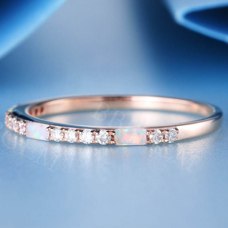 Opal Band-BBBGEM Opal Wedding Rings