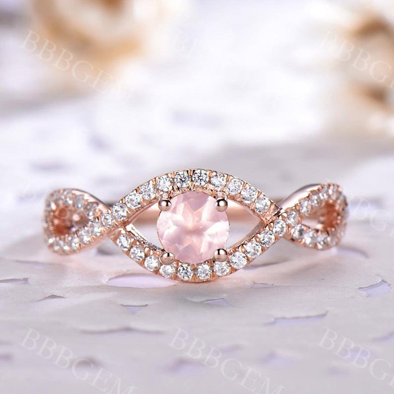 rose quartz ring gold-bbbgem rose quartz ring gold