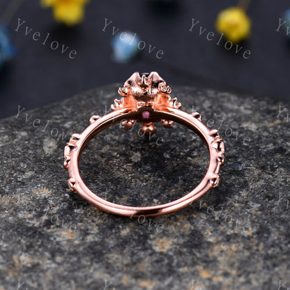 Unique Alexandrite Ring,925 Sterling Silver,For Women Rose Gold,Engagement Ring,Wedding Gift,Anniversary Gift,Promise Ring Christmas Gift