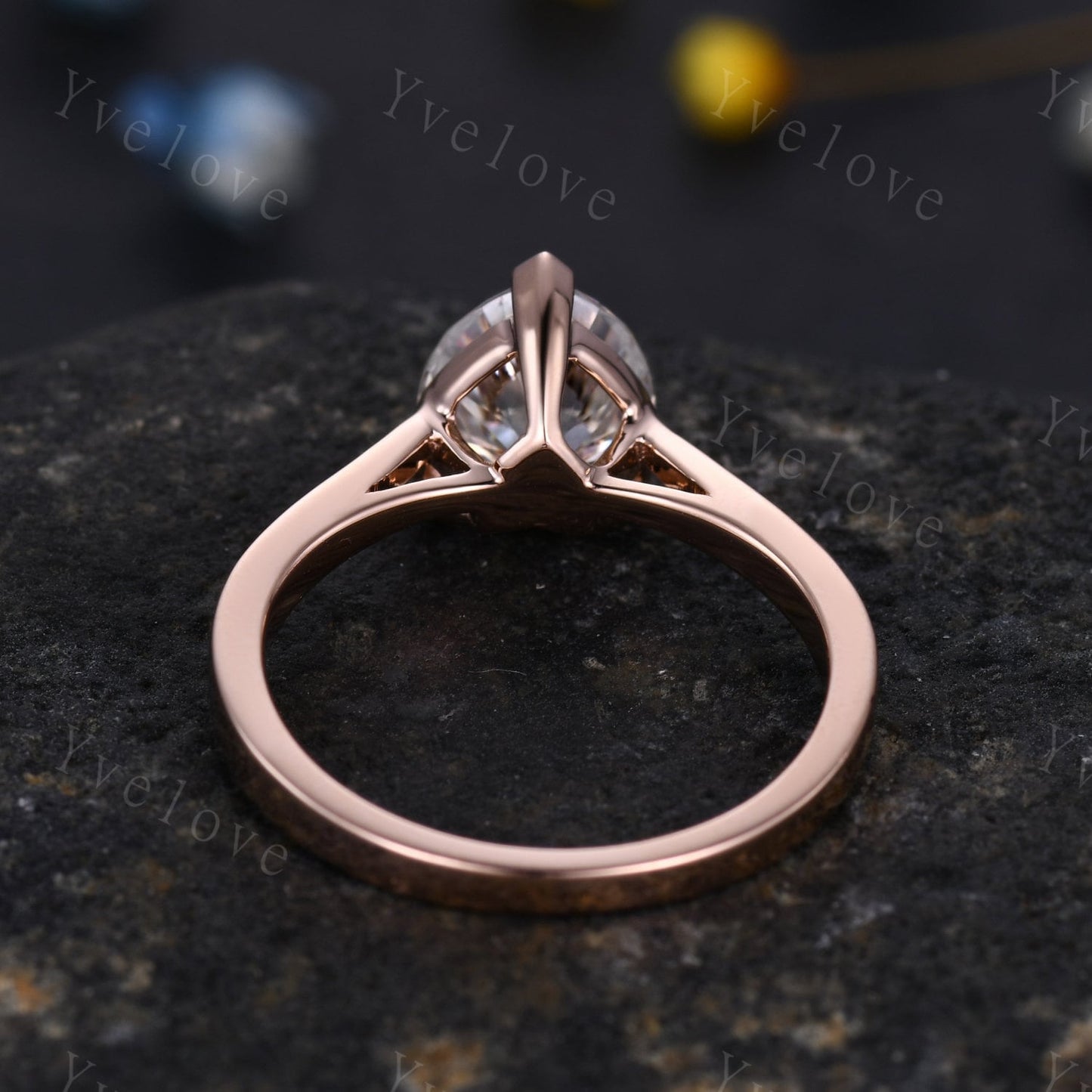 7mm heart shape Moissanite engagement ring unique diamond ring natural gemstone ring diamond wedding band 14k rose gold women bridal ring